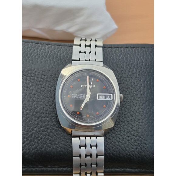 Vintage Citizen Seven Star Deluxe Automatic Watch 23 Jewels Day Date JDM 70s main image 11